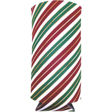 Load image into Gallery viewer, Christmas Stripes Pattern 16 oz. Can Coolie
