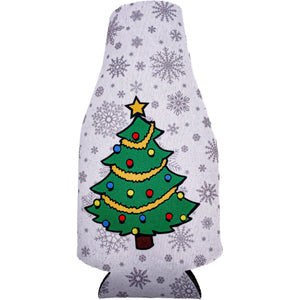 Christmas Tree Pattern Zipper Bottle Coolie