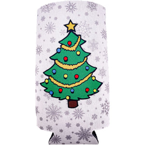 Christmas Tree Pattern Slim 12oz Can Coolie