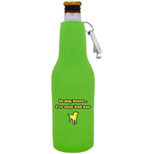 Load image into Gallery viewer, Dog Beers Bottle Coolie w/Opener Attached
