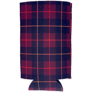 Flannel Plaid Pattern 16 oz. Can Coolie