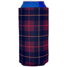 Load image into Gallery viewer, 16oz can koozie with flannel plaid buffalo check pattern design
