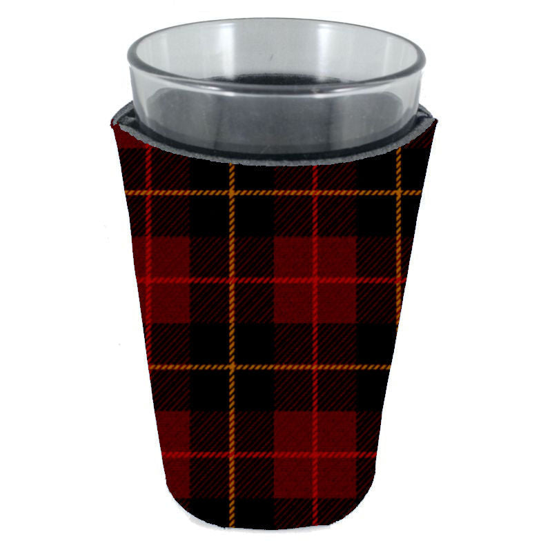 Flannel Plaid Pattern Pint Glass Coolie