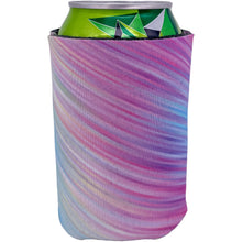 Load image into Gallery viewer, Colorful Can Koozie with a Pattern of Slanting Pastel Colors
