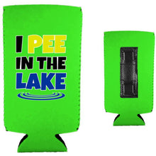 Load image into Gallery viewer, I Pee In The Lake Magnetic Slim Can Coolie
