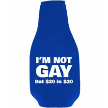 Load image into Gallery viewer, I&#39;m Not Gay Beer Bottle Coolie w/Opener Attached
