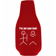 Load image into Gallery viewer, I&#39;ve Got Your Back Beer Bottle Coolie w/Opener Attached
