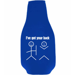 I've Got Your Back Beer Bottle Coolie w/Opener Attached