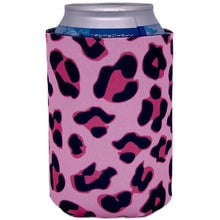 Load image into Gallery viewer, leopard print can koozie in pink
