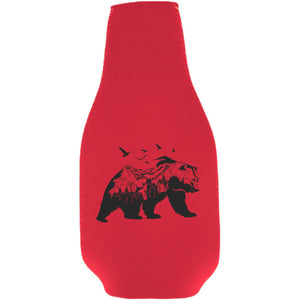 Mountain Bear Beer Bottle Coolie