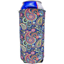 Load image into Gallery viewer, 24 ounce can koozie with paisley pattern design print
