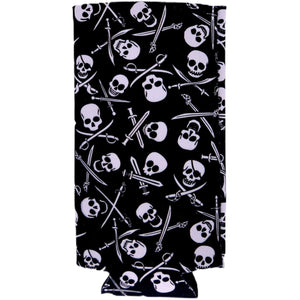 Pirate Pattern Slim Can Coolie