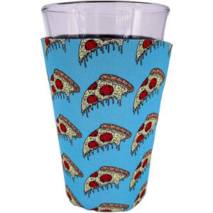 pizza pattern with turquoise cooler and pizza pattern