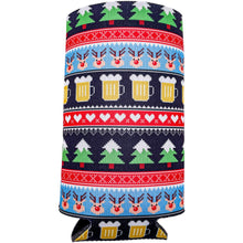 Load image into Gallery viewer, Reindeer and Beers Christmas Pattern 24oz Can Coolie
