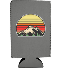 Load image into Gallery viewer, Retro Mountains 16 oz. Can Coolie
