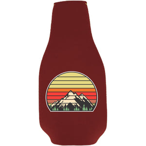 Retro Mountains Bottle Coolie with Opener Attached