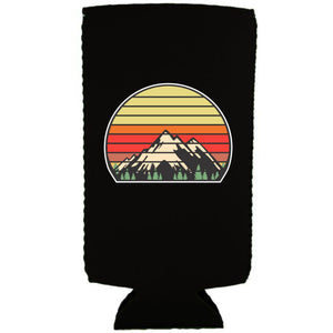 Retro Mountains Slim Can Coolie