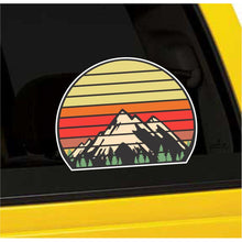 Load image into Gallery viewer, Retro Mountains Vinyl Sticker 5 Inch, Indoor/Outdoor
