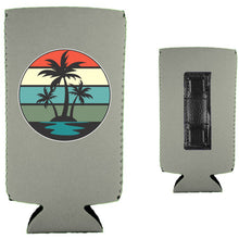 Load image into Gallery viewer, Retro Palm Trees Magnetic Slim Can Coolie

