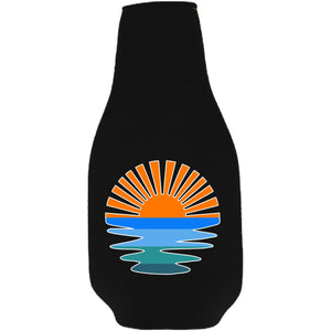 Retro Sunset Beer Bottle Coolie