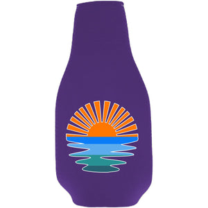 Retro Sunset Beer Bottle Coolie