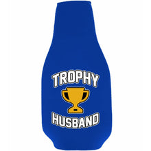 Load image into Gallery viewer, Trophy Husband Beer Bottle Coolie with Opener Attached
