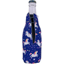Load image into Gallery viewer, Unicorn Zipper Bottle Coolie
